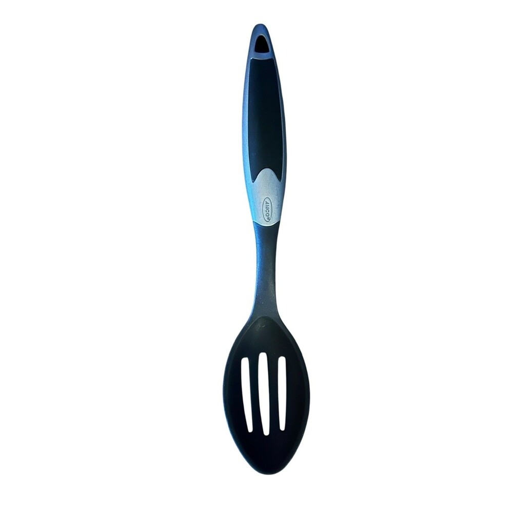 Amco Nylon Slotted Spoon Black Gray Heat Resistant Cooking Utensil